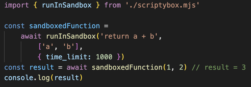 Example scriptybox code.